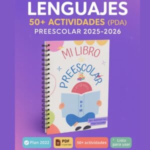 Libro de tareas Preescolar – Lenguajes – Plan 2022