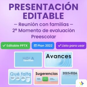 Presentación editable para reunión con padres