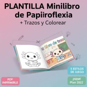 Minilibro de Colorear Preescolar 🎨 – Papiroflexia – Canva editable, imprimible