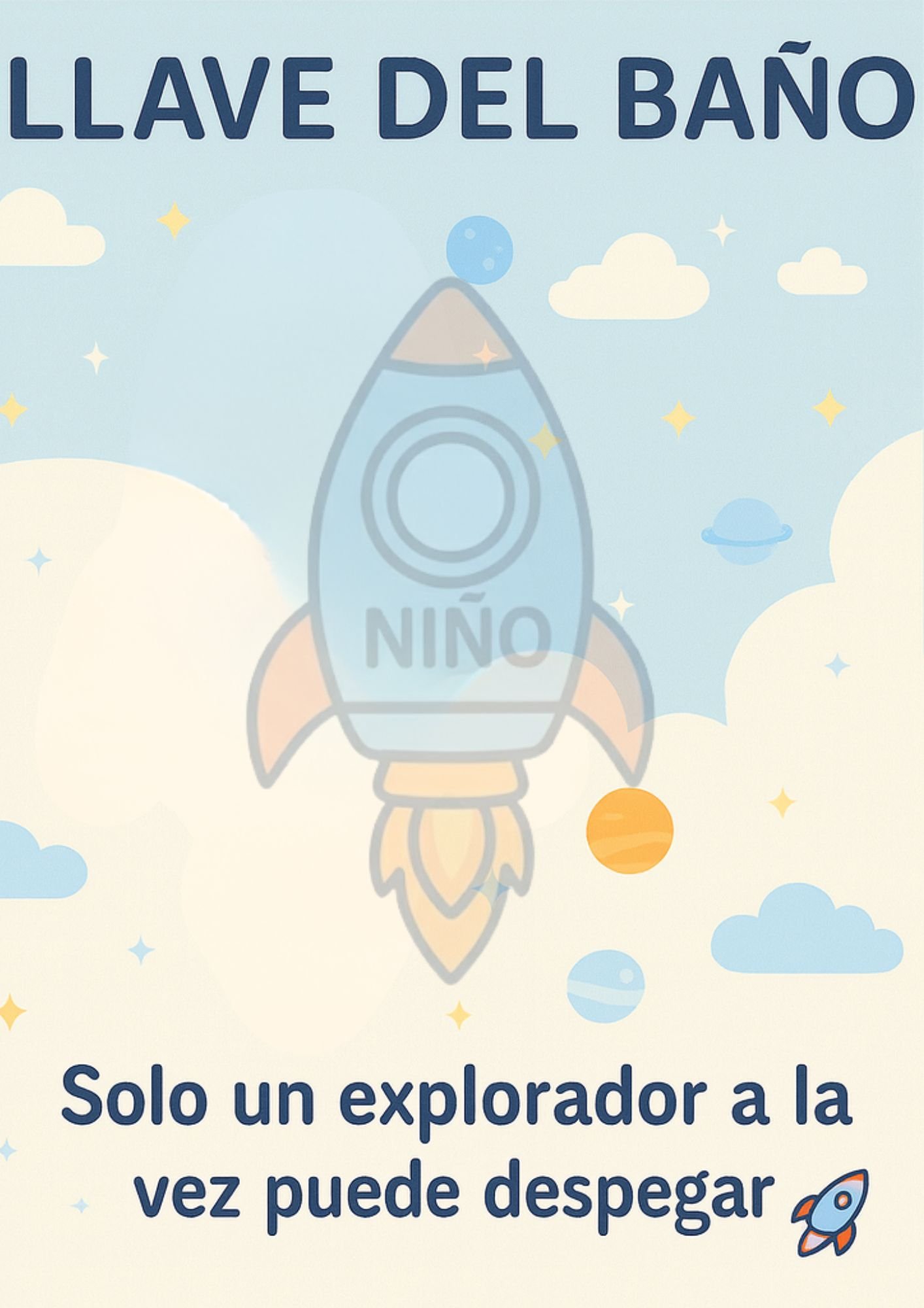 Llave del baño preescolar – Control de turnos – Organización del aula - Image 4