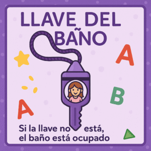 Llave del baño preescolar – Control de turnos – Organización del aula